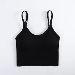 Fitness Sport Push Up Padded Camisoles Seamless Women Tube Vest Bra Summer Girl Casual Sling Chest Wrap Top