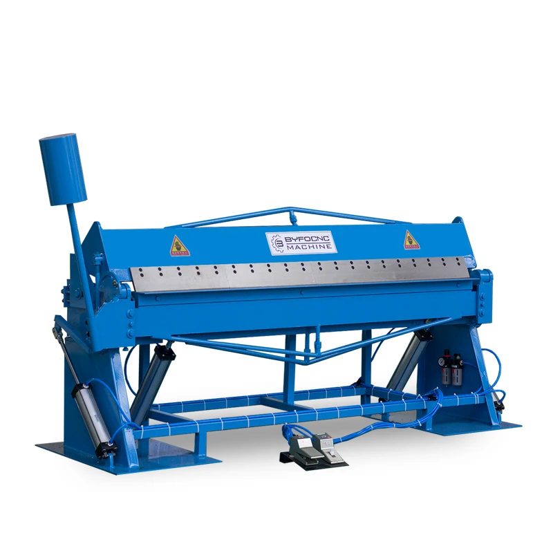 BYFO stainless steel sheet bender 1500mm pneumatic hvac ductwork bender stainless steel plate bender folder machine