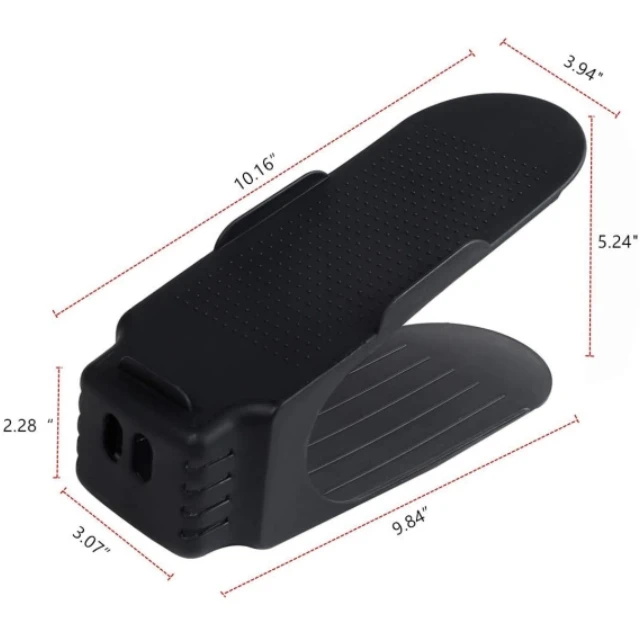 Adjustable space saver shoe storage rack shoe slot organizer