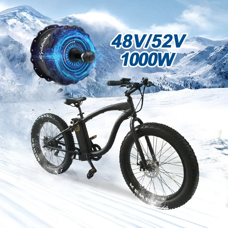 Заводская цена DIY high toque 7 speed 26*4 0 1000w fat tire hub motor sonw ebike комплект для преобразования на продажу