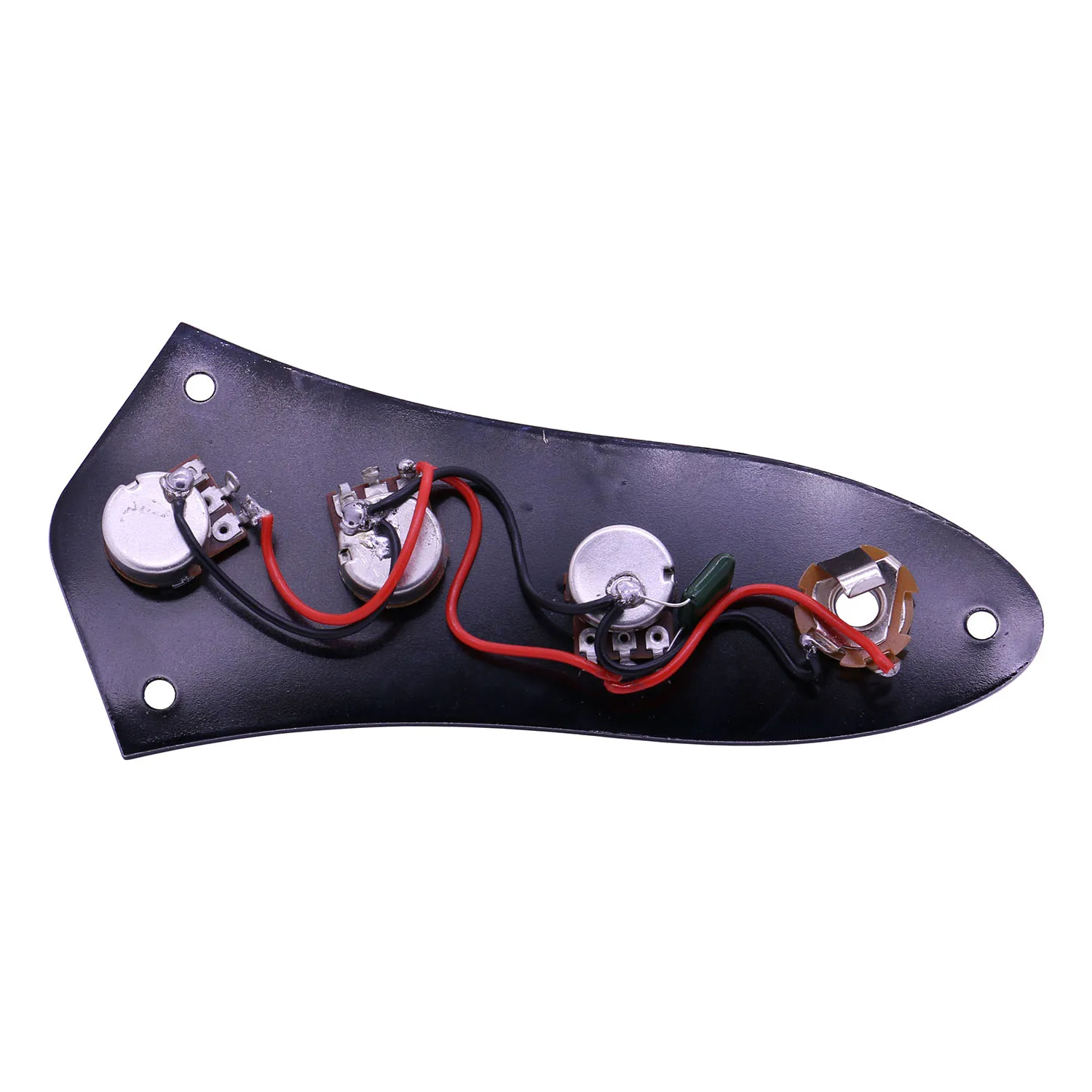 Wholesale High Quality Black Metal Full Set Bass Guitar Prewired Control Plate with Assembly Knobs Pots for J Bass
