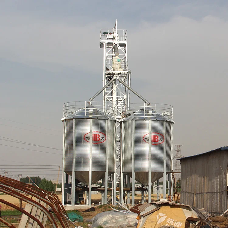 grain storage steel silos with cone/hopper bottom used for flour mill