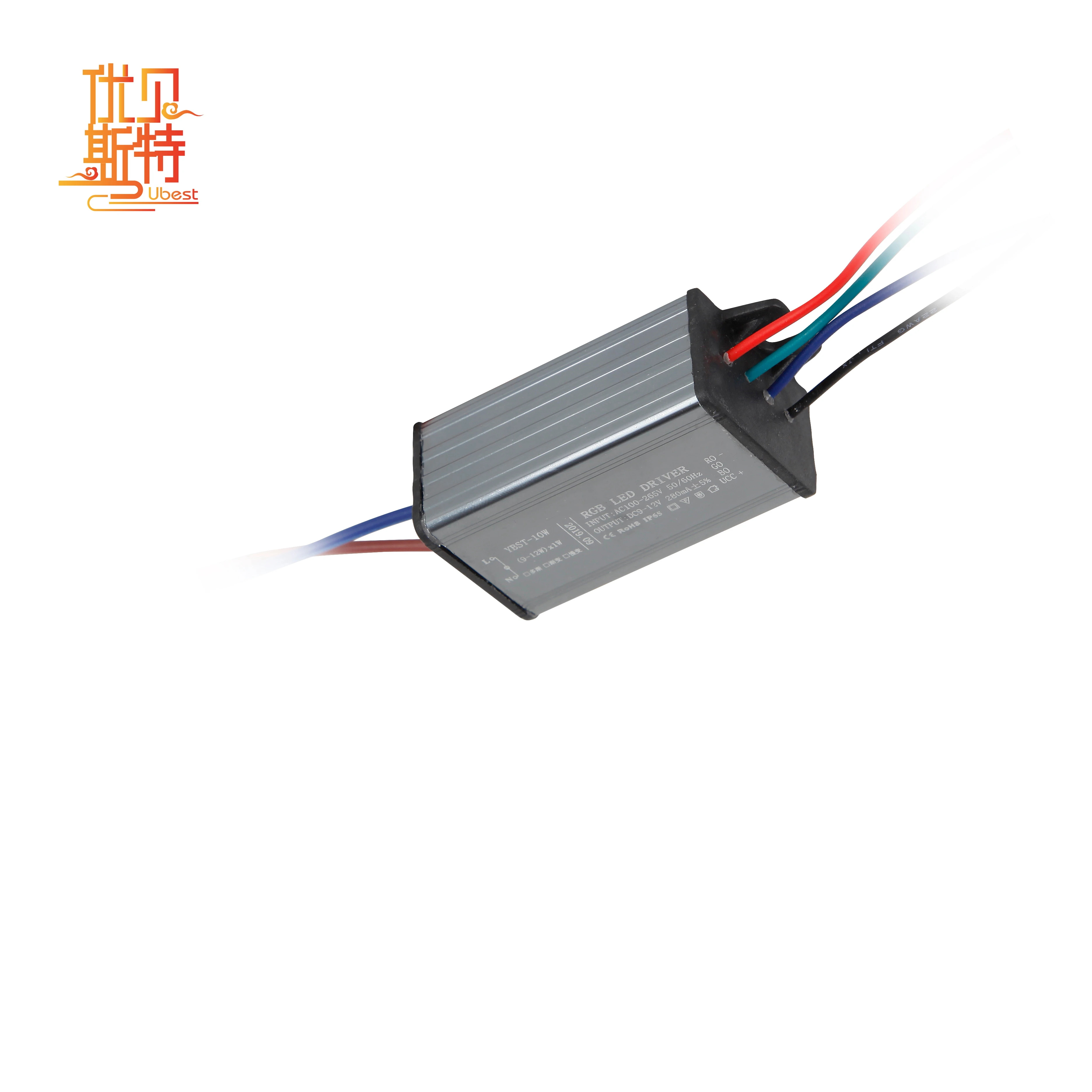 Постоянный ток широкий выходное напряжение Range10W RGB светодиодный драйвер 12В