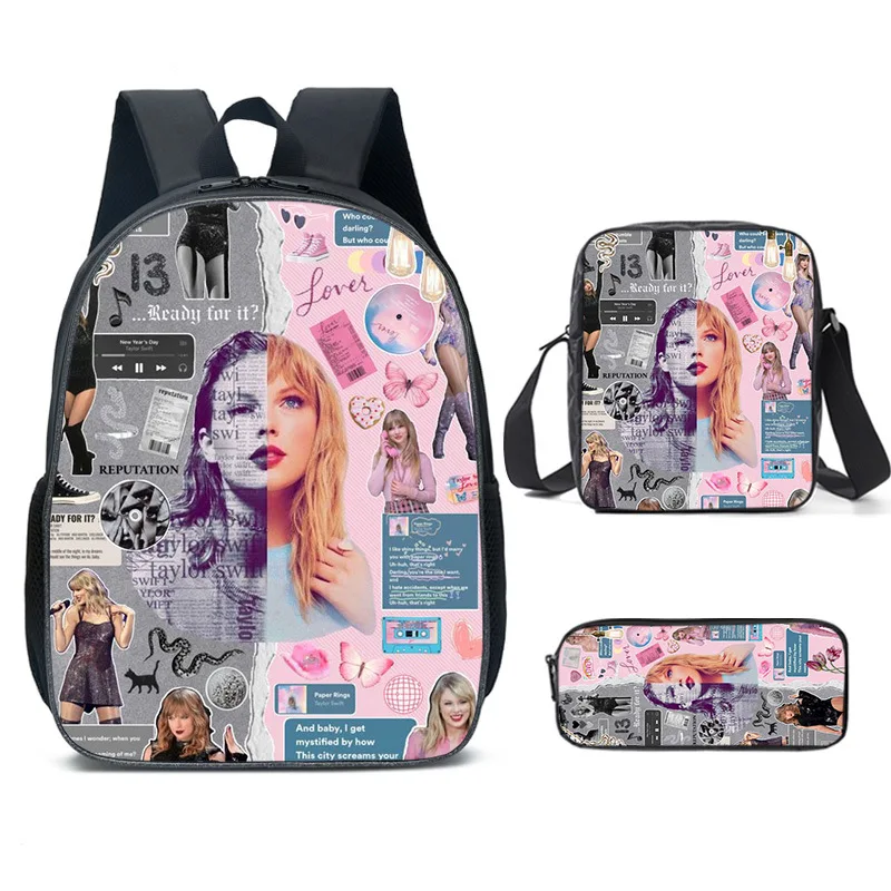 Taylor Swift school bags middle school students and backpacks for girls bag 3pcs/set 3D print taylor swift backpack