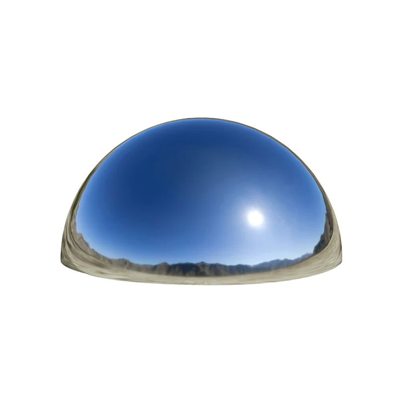 OEM ODM Mirror Wall Mirror Polishing Sphere Decoration Sculpture Metal Half Ball 304 Stainless Steel Hemisphere