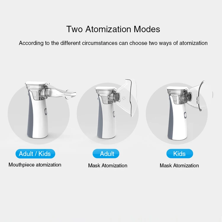 Rechargeable inhaler For kids adults portable handheld nebulizer ultrasonic mesh atomizer home care diffuser medical nebulizer