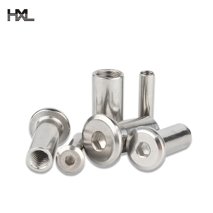M4 M5 M6 Hex Socket Furniture joint Connector threaded Barrel Nut fasteners Sleeve nut