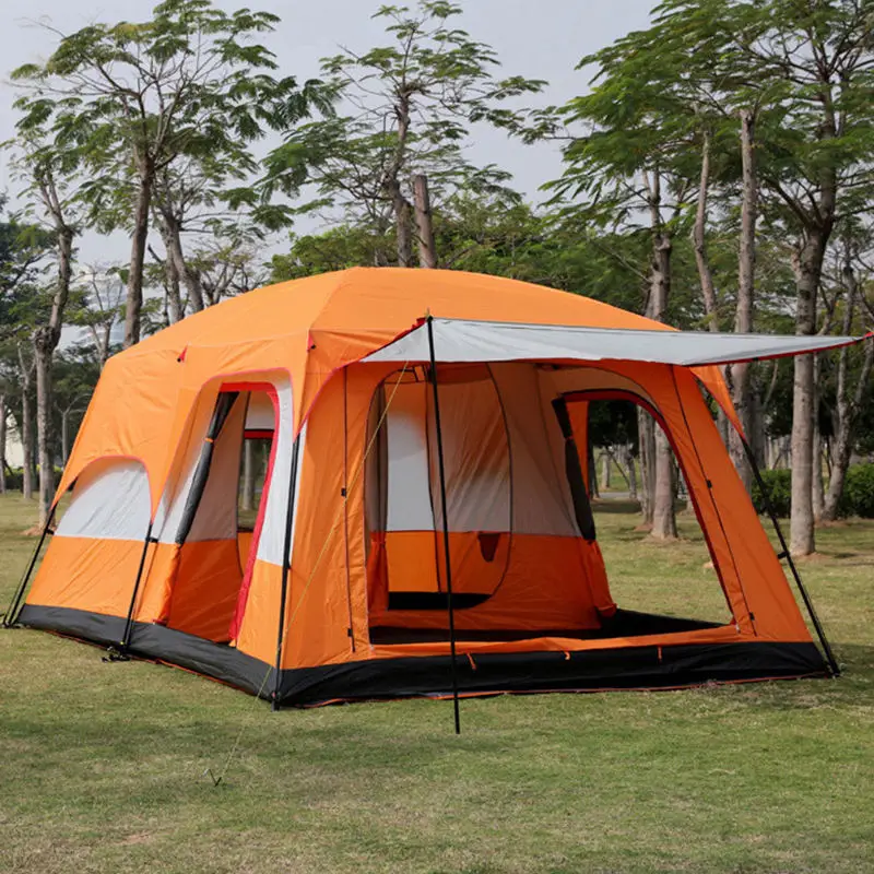 Top The Camel Outdoor New Big Space Camping Outing Two Bedroom Tent Ultra-large Hight Quality Waterproof Camping Tent