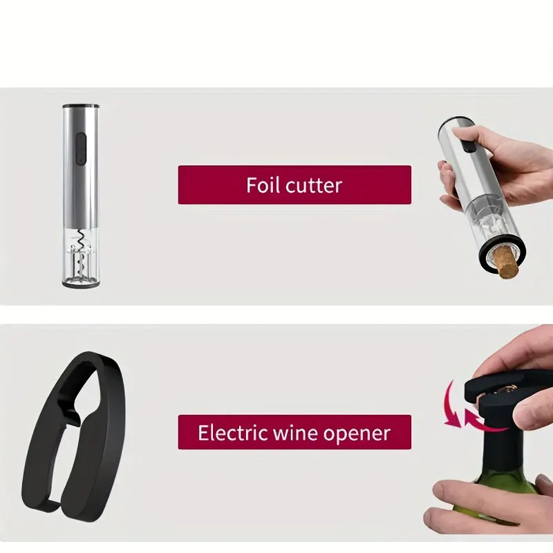 Most Popular Battery Powered Electric Wine Corkscrew Set with Wine Accessories