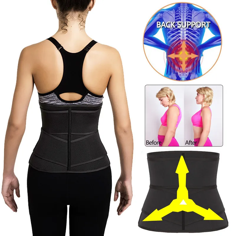 Wholesale Support Warp Corset Waist Trainer Zipper Private Label Shaper Belt Neoprene Tummy Control Body Shape for Women