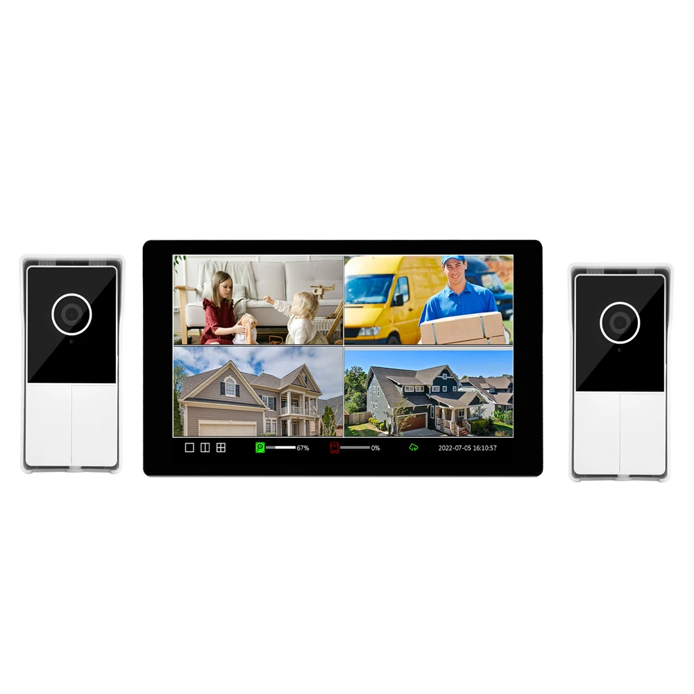 Remote Monitor Tuya App Ring Video Doorbell Night Vision Doorbell Plastic POE Smart Video Doorbell Camera
