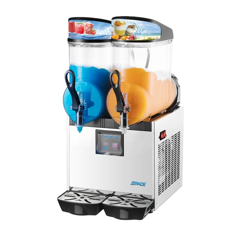 
2 Bowls Margarita Slush Machine Slushie Machine With LED Light Lids 