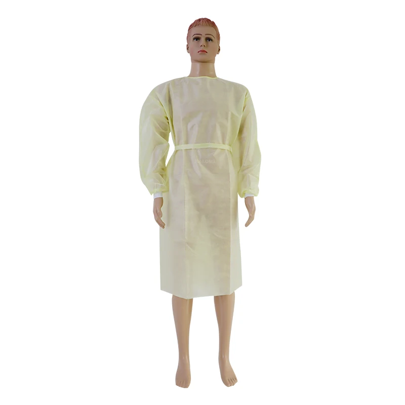 Junlong Factory Level 2 Isolation Gown Patient PP and PE Waterproof  Visitor Gown 10pcs Bag 30gsm to 45gsm