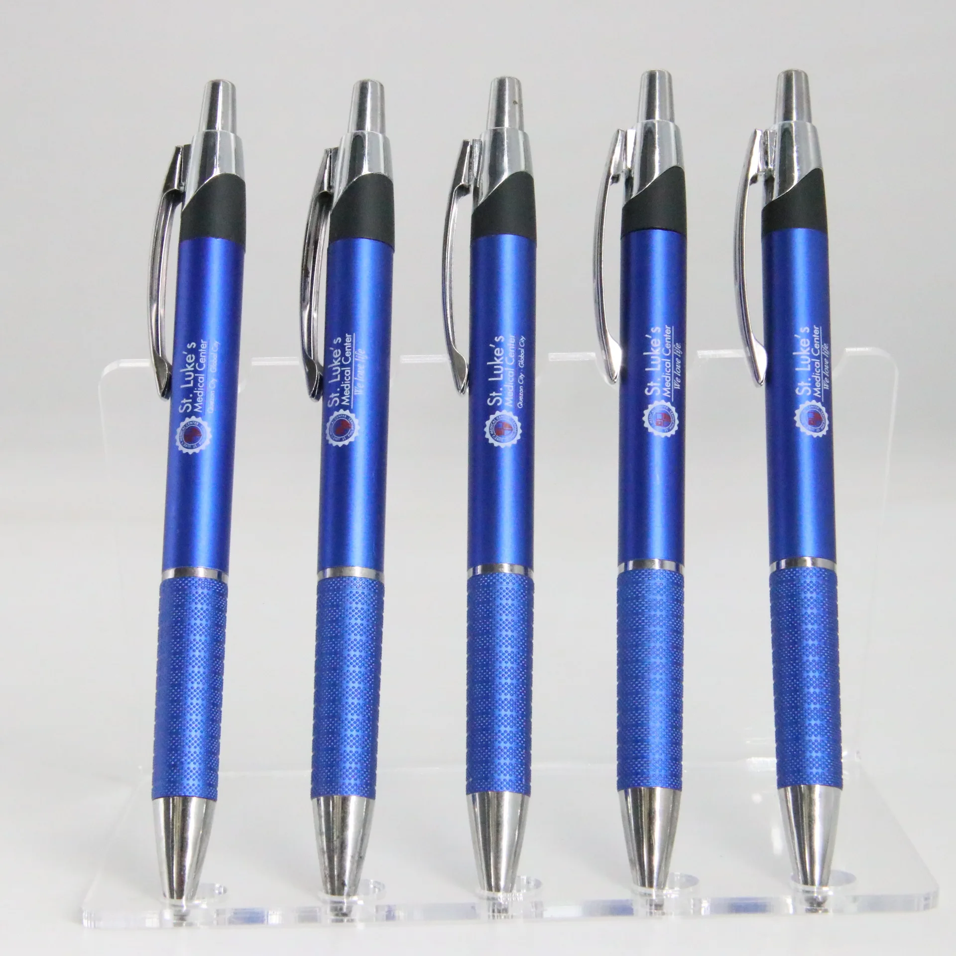 Promotional New Rubber Aluminium Metal Ballpoint Pen With Tip LED Light Customized Printed Logo For Stylus Screen Mobile Phone