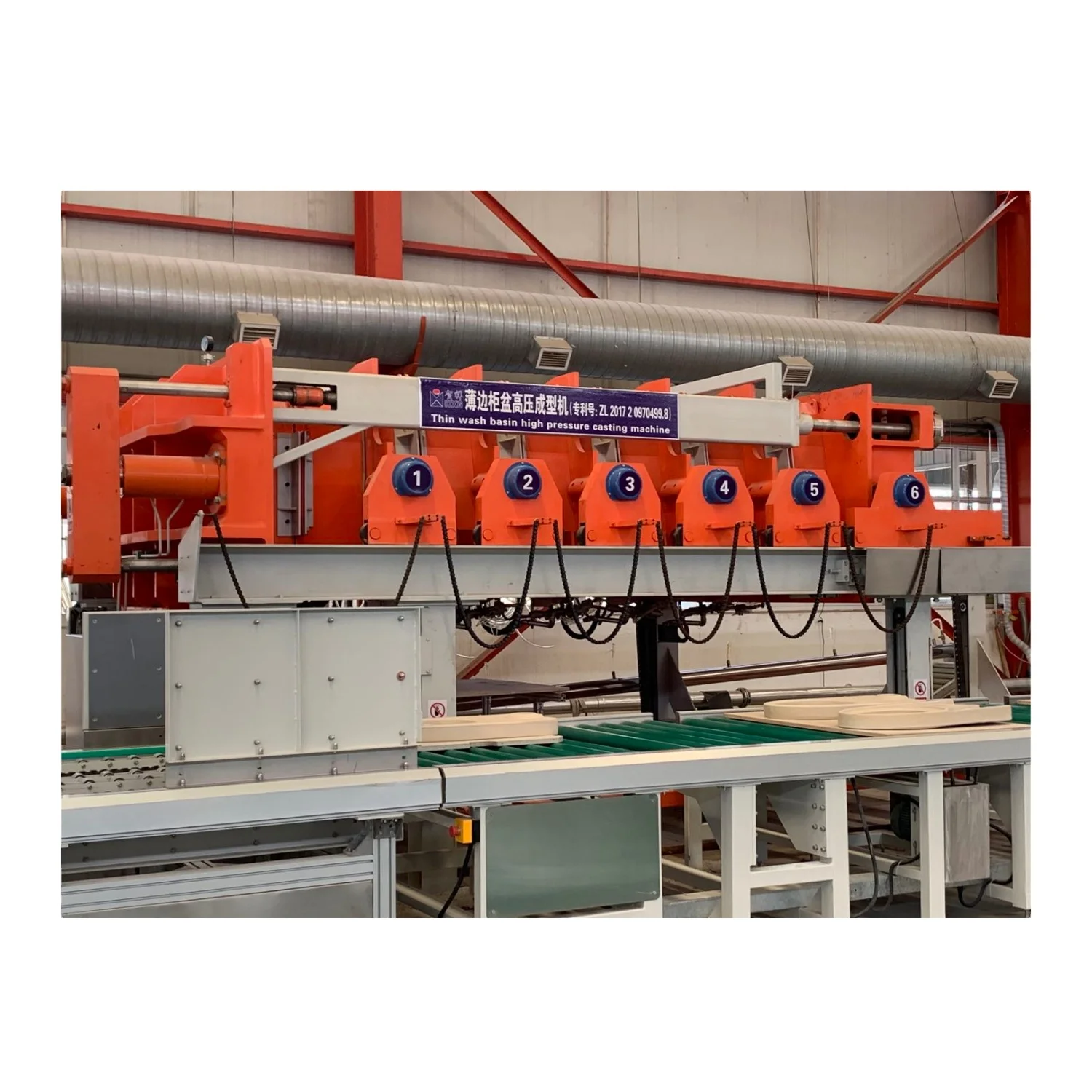 Sanitary Ware Cabinet Basin High Pressure Casting Machine for Ceramic Lava Squatting Pan Single Resin Mould and Multiple Mould