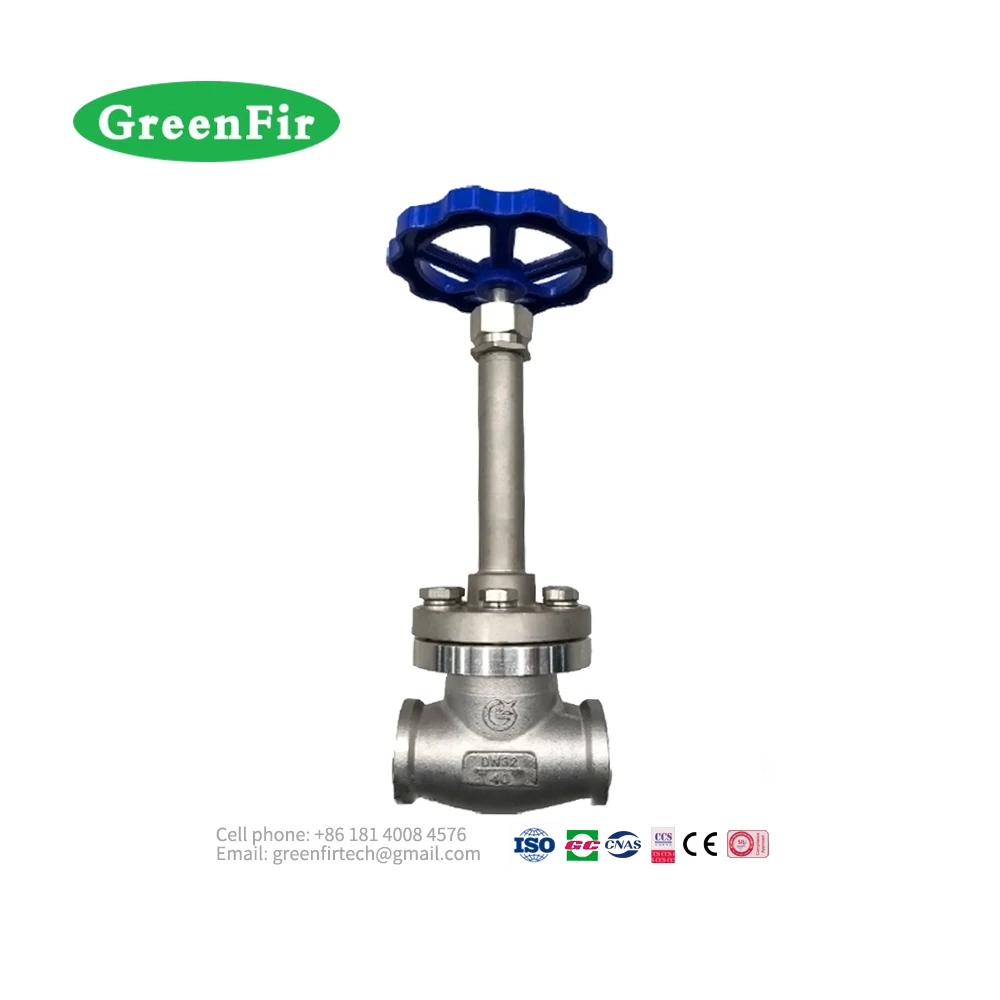 Криогенный шаровой клапан из нержавеющей стали, удлиненный стержень с стыковыми соединениями для промышленного низкотемпературного газа