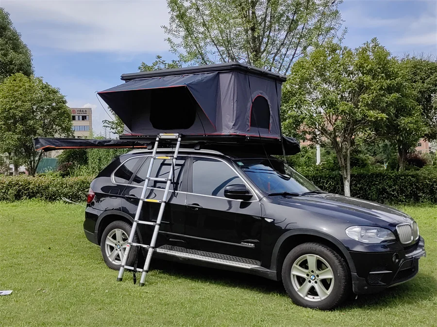 4 Person Aluminum Pickup SUV Car Camping Aluminum Roof Top Tent Hard Shell
