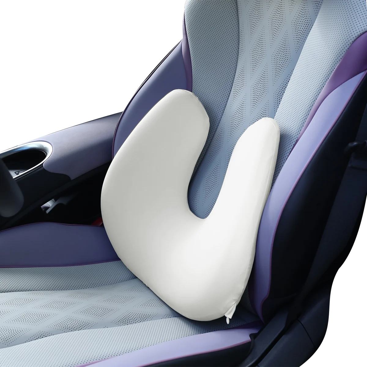 car headrest & lumbar comfort ergonomic memory foam back support lumbar cushion for home office car chair with strap