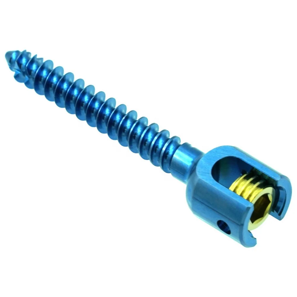 China Manufacture Spinal Fixation System Monoaxial Pedicle Screws Orthopedic Surgical Spine Implants