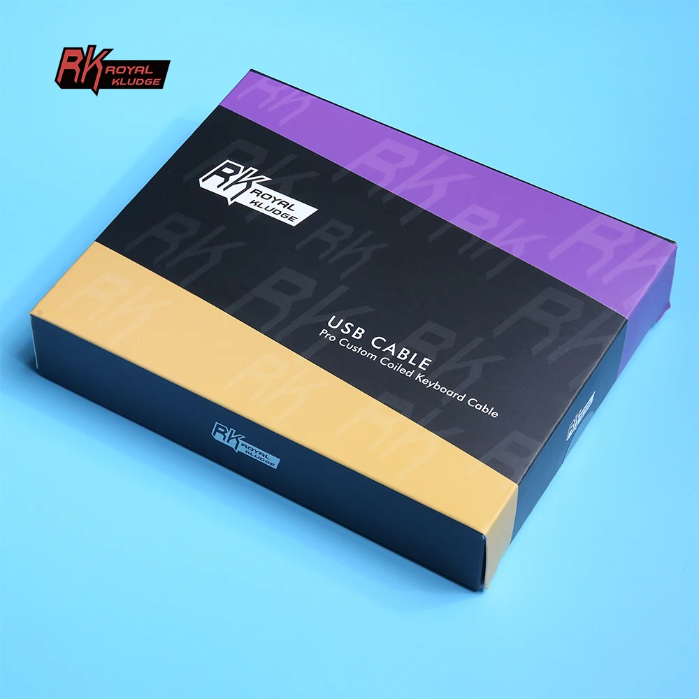 Royal Kludge RK Metal Interface Stretch Aerial Plug USB Type-c DIY Gaming Mechanical Keyboard Coiled Cable