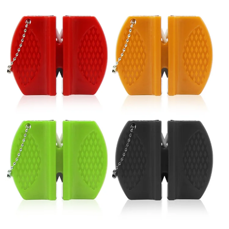 Two slot knife sharpener portable fast knife sharpener of grinding size mini knife sharpener