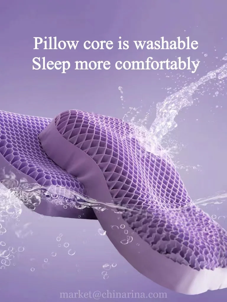 3D Wave Hyper Elastic TPE Pillow With Latex High Elasticity Cooling Gel & Washable