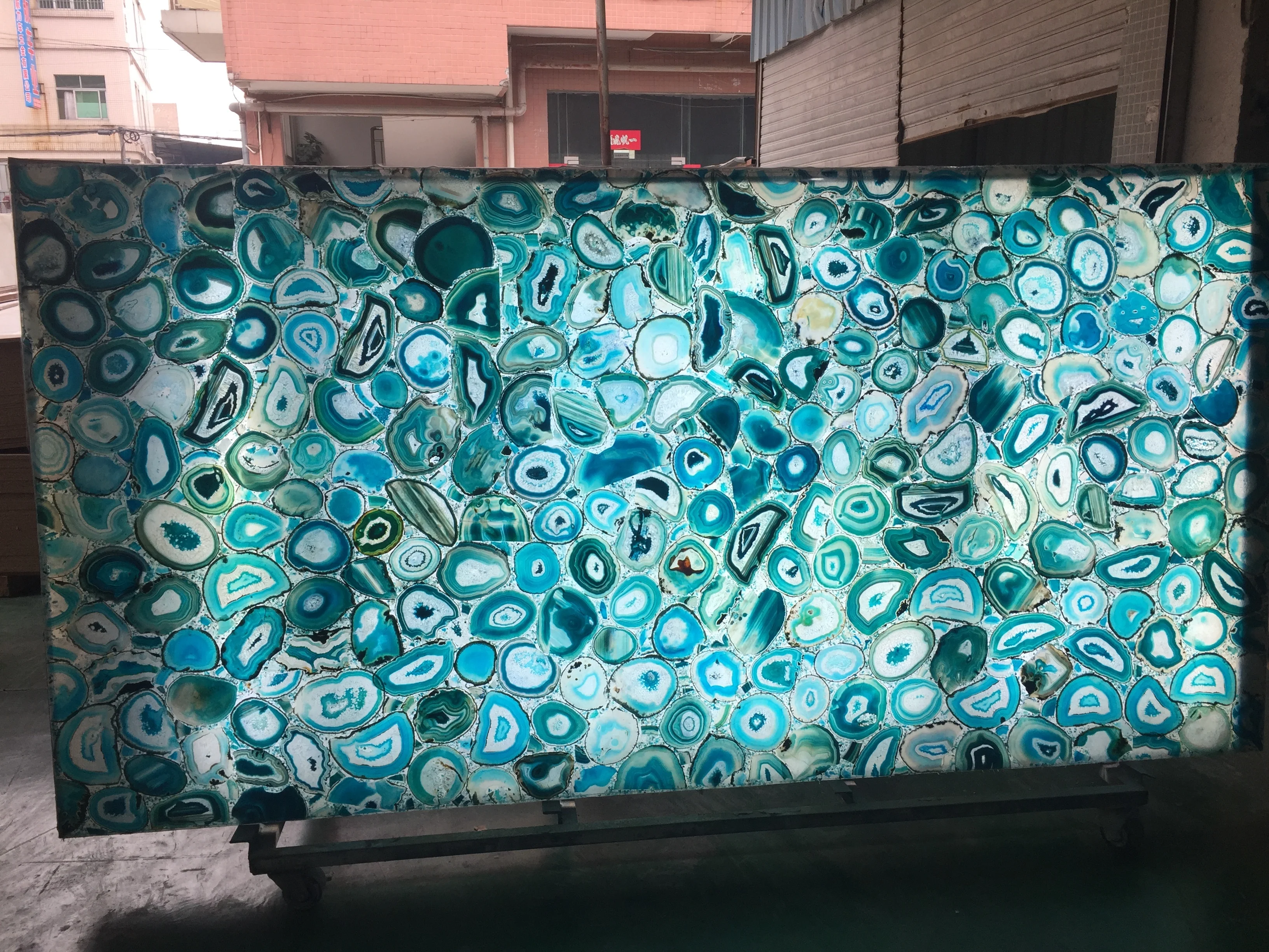 Agate stone table top counter top luxury gem stone