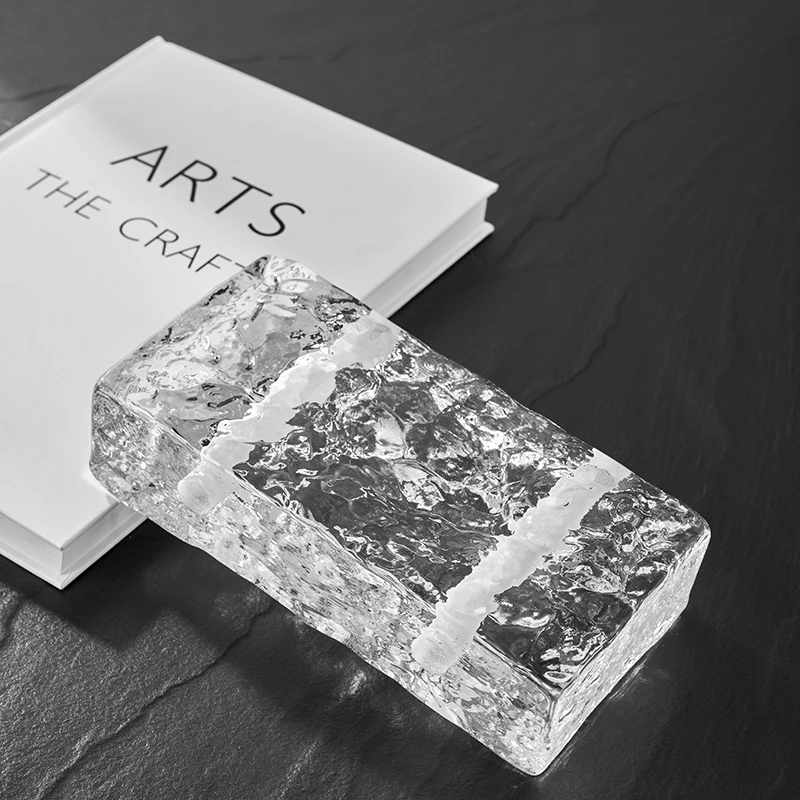 Разные размеры от производителя ледяной узор термоплавкий с отверстием Хрустальный Кирпич стеклянный блок перфорацией