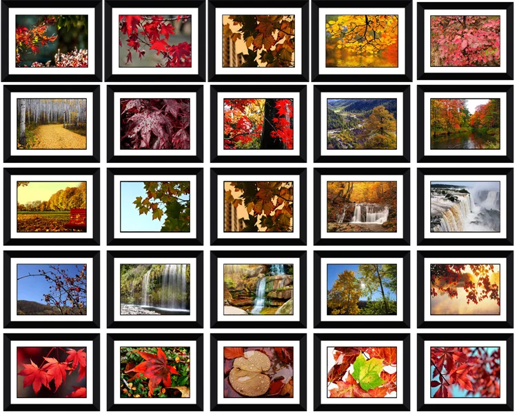 Factory Custom All Size 16x20 18x24 20x24 20x28 24x30 24x36 Black Plastic Picture Photo Frame with Mat