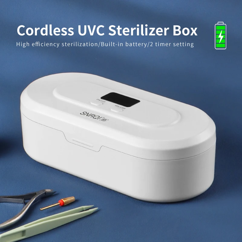 8 Watt Nail Tools Sterilizer UVC LED Sterilizer Box for Manicure Tools CE ROHS FCC Mini Salon Art Manicure Disinfection Nail Box