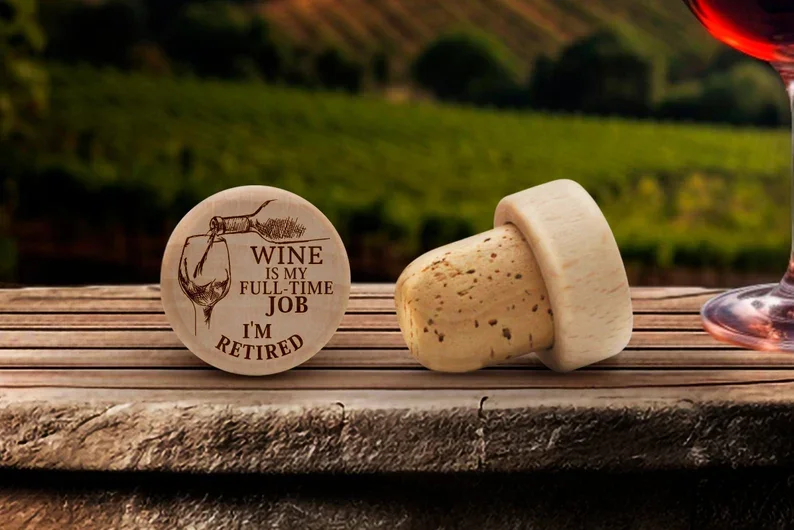 Luxury Customized Wine Stopper Luxury T-shape Cork Non-refillable Cap Refillable wood bottle Stopper wood T-Shape Wine cork