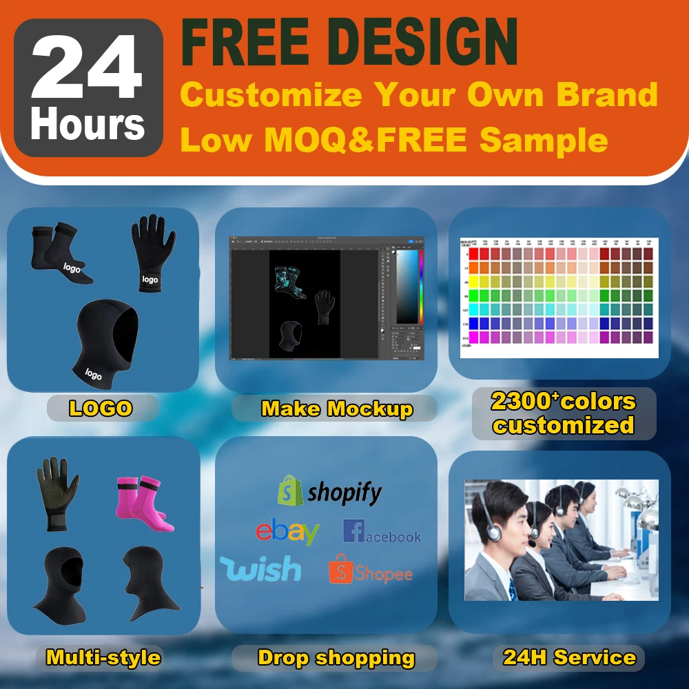 3MM  insulated fishing  equipment  waterproof diving gloves