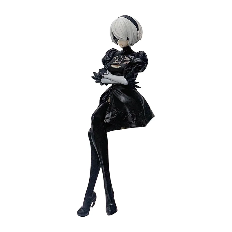 15cm NieR Automata YoRHa No. 2 Type B Sitting PVC Action Figure Collectible Model Toy