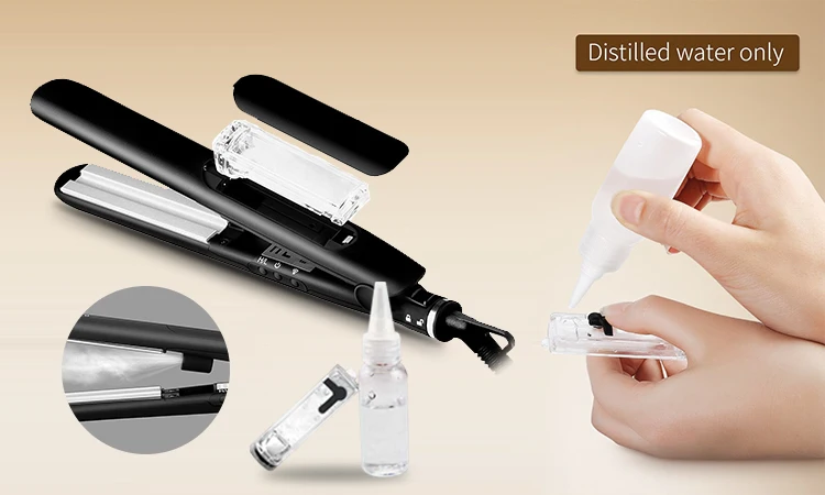 Bidisco Professional Keratin Treatment Steam Styler Hair Straightener Flat Iron Nano Titanium Hair Straightener