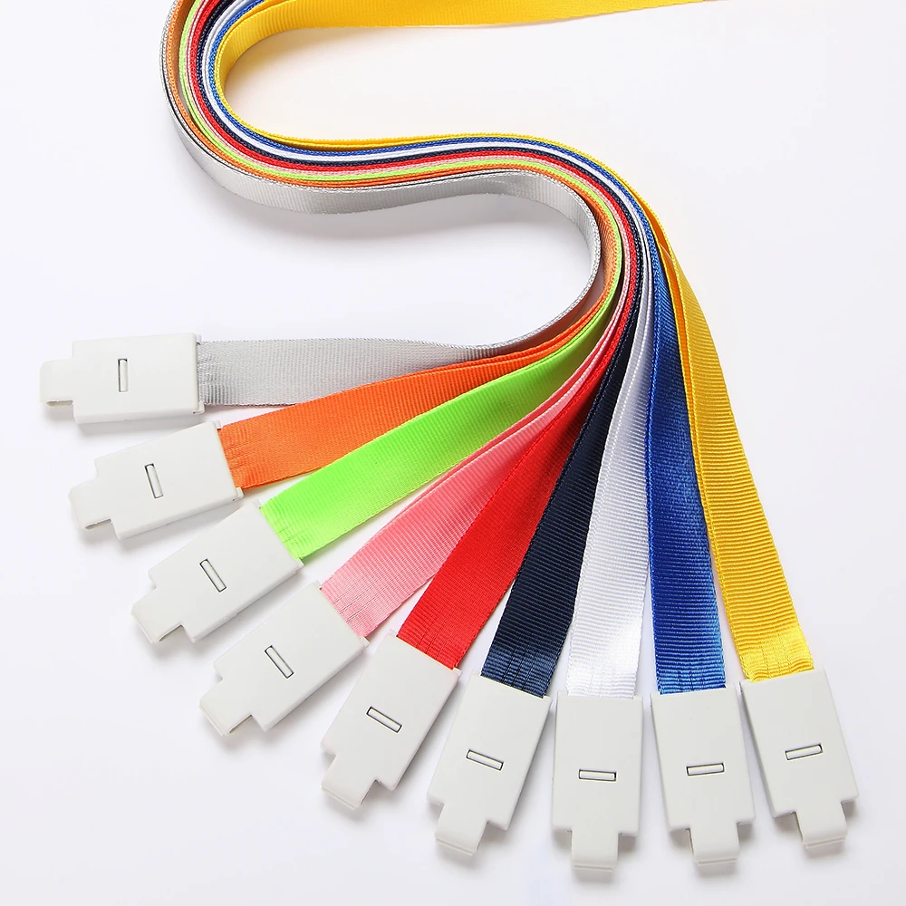 Blank Plain Conference Strap Personalize Silk Screen Print Lanyard for ID Card Holder