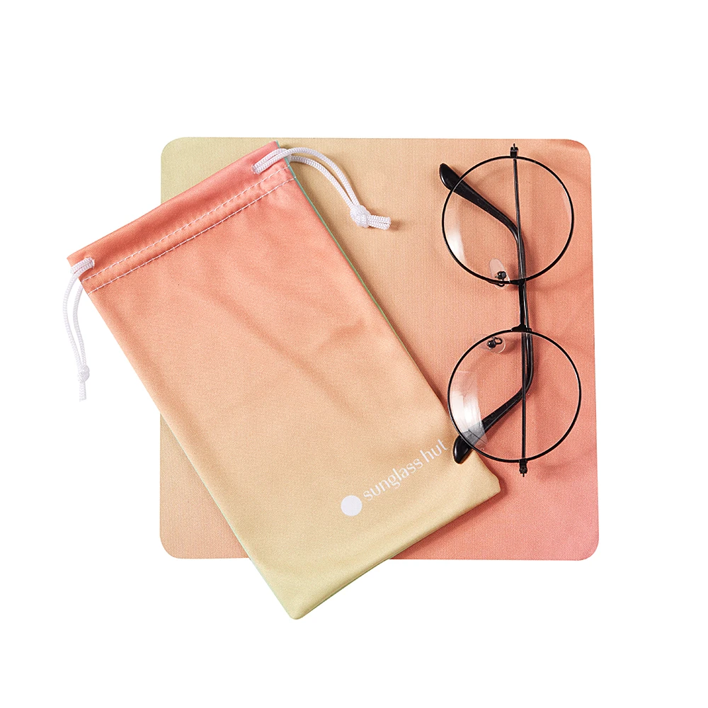 Free Sample Custom Printed Logo Microfibre Eyeglasses Cases & Bags Sunglasses Packaging Pouch Glasses Cloth Bags Wholesale
