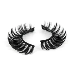 Hollyren Private Logo D Curl Russian Strip Eyelashes Vendor Wholesale Faux Mink Cruelty Free Vegan Volume Strip Lashes D Curl