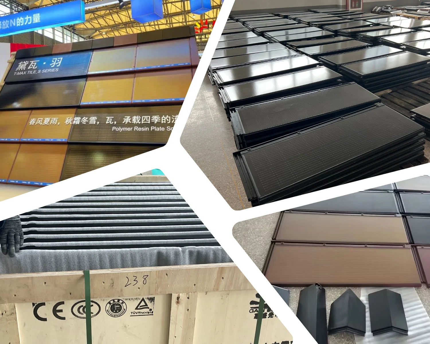 Manufacturer Hantile Curved Solar Roofing Slate Tiles Shingle Photovoltaic Solar Roof Tiles