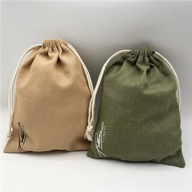 Factory Cotton Dust Drawstring Bag Custom Linen Bag Cotton Jewelry Packaging Gift Pouch for Jewelry Yoga China Promotion OEM