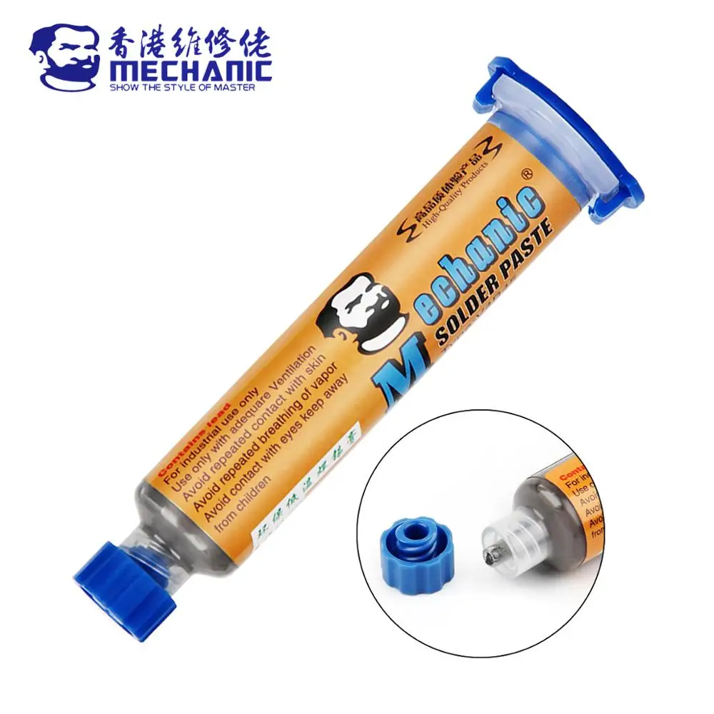 MECHANIC 138 Lead-Free Solder Tin Paste Low Temperature Melting Point Soldering Flux Welding Cream Sn42/Bi58 PCB BGA Repair Kit