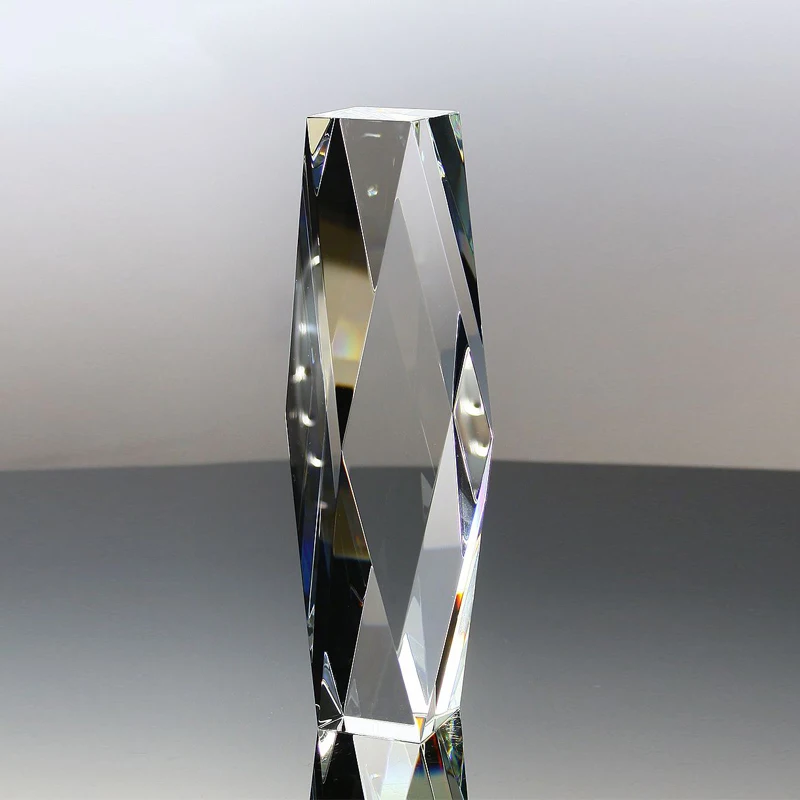 ADL Crystal Diamond Rhombus Star Glass Trophy High-Quality Making Machine Blank Crystal Trophy with Customized Logo