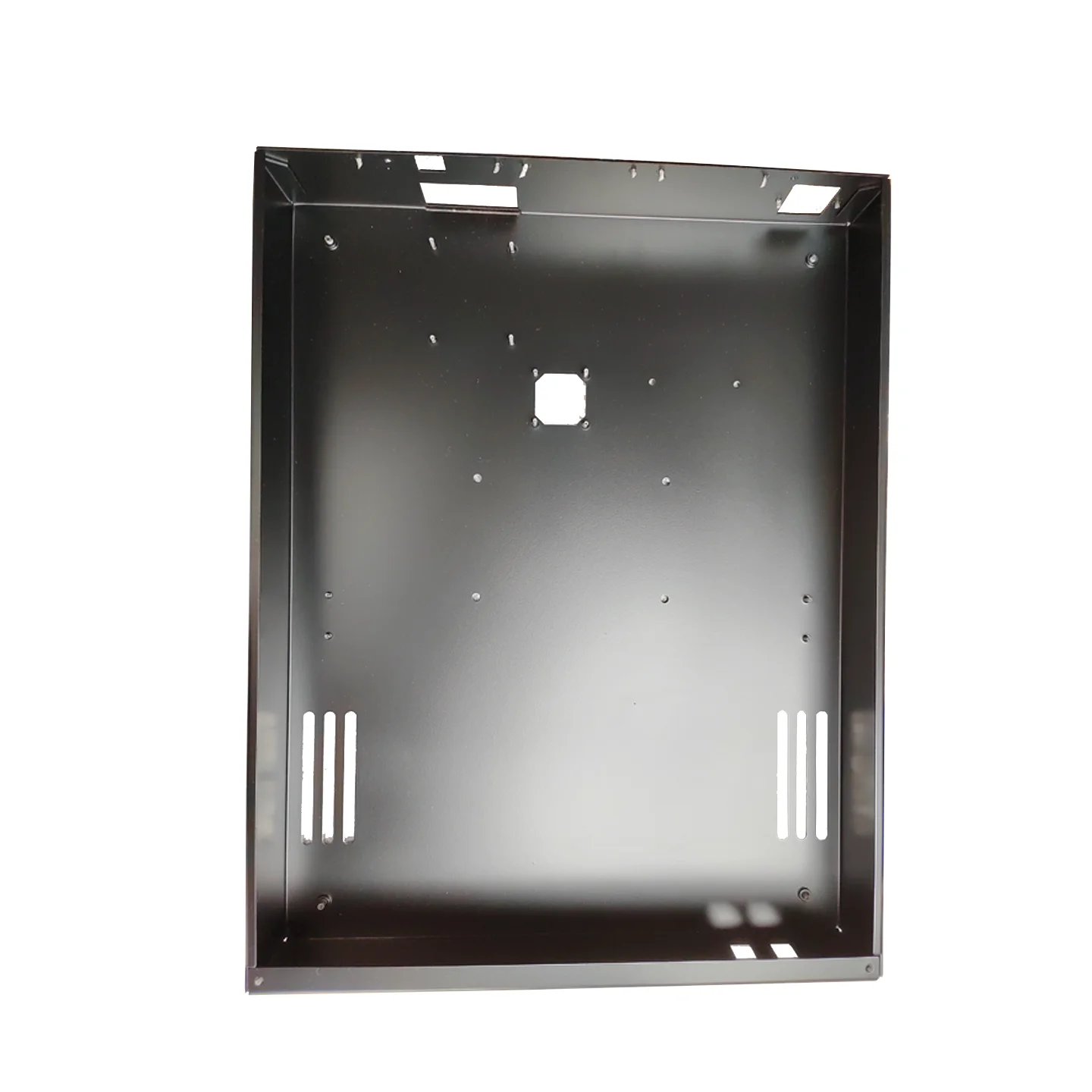 Factory Customized Electrical Enclosures Aluminum Anodized DVD DVR Power Coated Matte Black Electrical Box