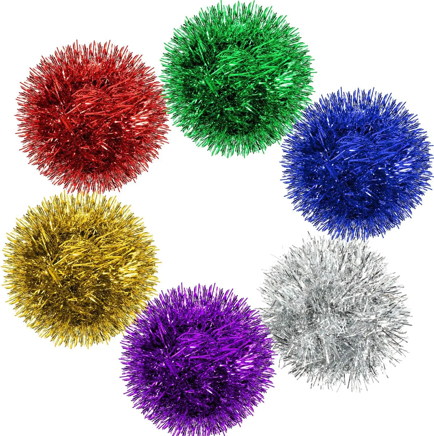 Cheap 6cm PET PVC Indoor Hanging Tinsel Garland for Festival & Wedding Decoration DIY Christmas Tree Decorations