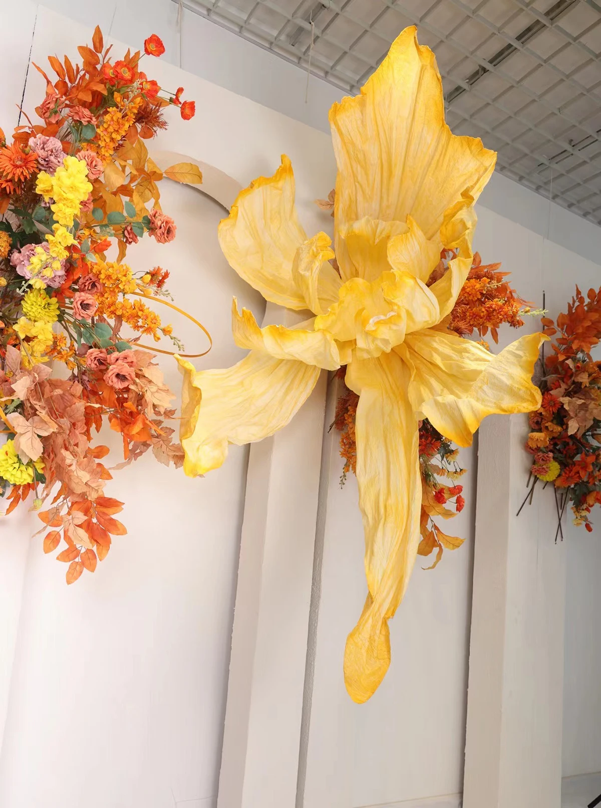 220cm Handmade Wedding Decoration Giant Flowers Artificial Large Size Paper Decorative Flowers For Wedding Party