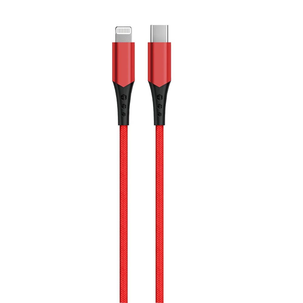 MFi factory sales MFi fabric braided cable C-Lightning for phone charging