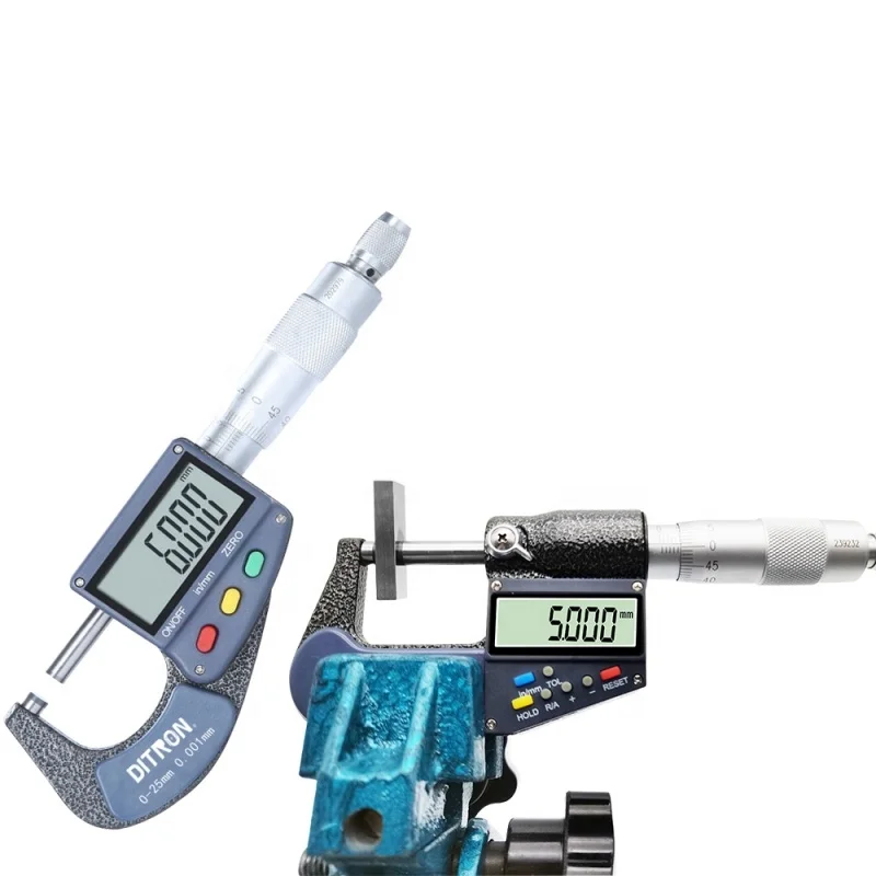 DITRON Digital Micrometer 0.001 mm 0-25mm/25-50mm Electronic Outside Micrometer With Scale Line Micrometer Gauge Measuring Tool