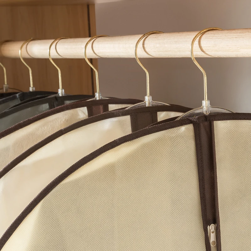 cover suit garment bag wedding dress bag with logo nonwoven zipper hanger garment packaging bag