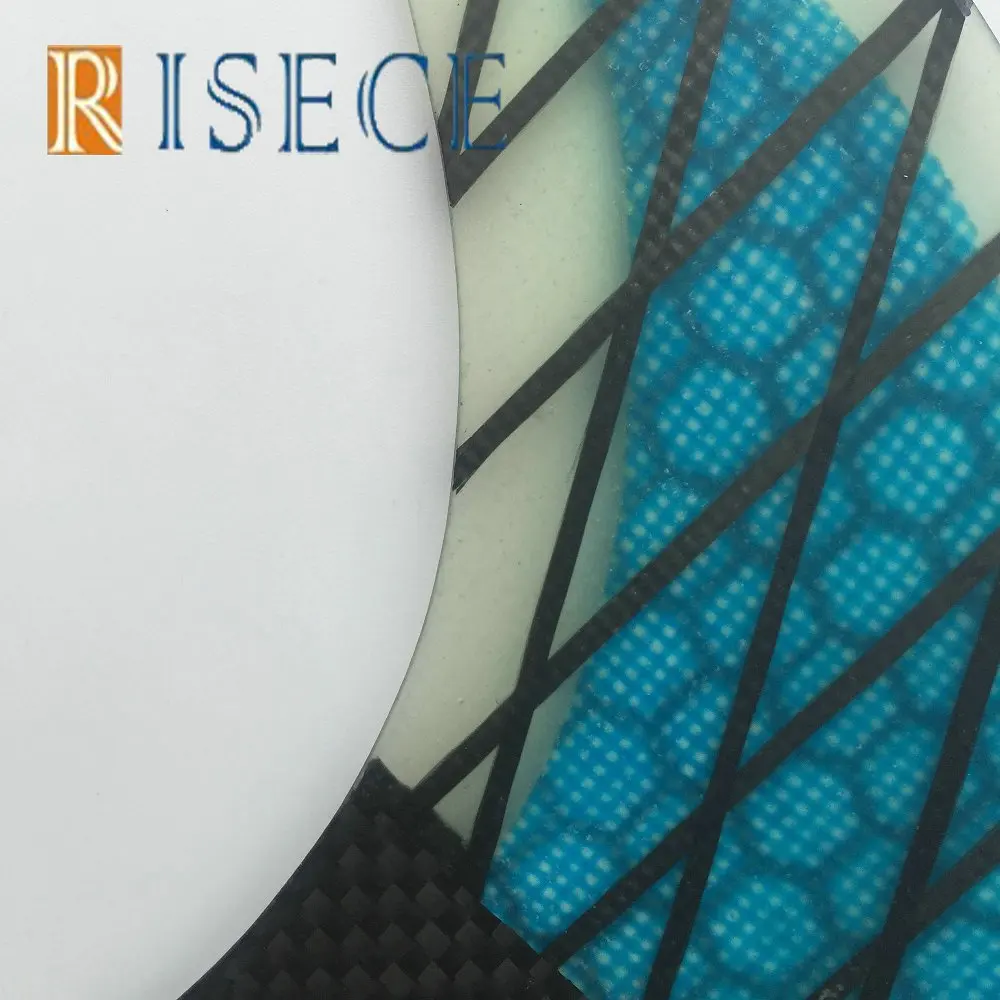 Double Tabs II Quilhas FS2 Fin Green/Blue K2.1 Carbon Fibre Fins Surf Twin Tabs II Carbon Fins in Surfing