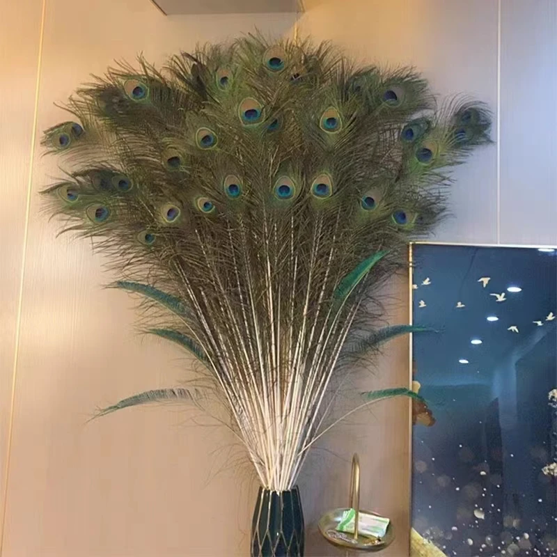 Supplier Wholesale Bulk  Peacock Feathers for Floral Arrangements Wedding Home Party Decoration