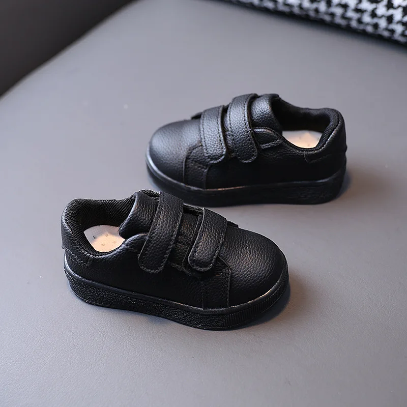 Soft Sole Casual Solid Color Kids School Shoes Children Shoes Boys And Girls Black Shoes For School Kids